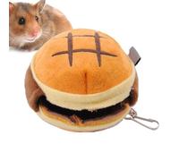 Generico For Hamsters - Velvet and Cotton 8 x 8 x 9 cm 20 g Hamburger Shape, Warm and Soft | For Hamsters, Pigs, Chinchillas, Hedgehogs, Winter Rest