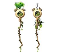 Generico for Jumper Fences - Green/Brown, Toy Trails for Reptile Cage, Climbing Trails for Reptiles, Length 24 Inches, Silk Leaves, Flexible Wire | Pythons King
