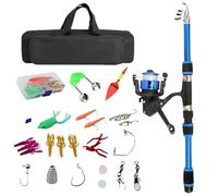 Genérico for kids, 19.69x 5.12x5.12 on the Pole Youth for children, mating the Starter Set with Spin Reel and Storage Bag, Youth introduction set, Accessories