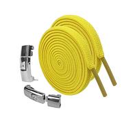 Generico For Shoes - Elastic Shoelaments | Di | Quick Release Shoe Laces Comfortable No Ties | Stretches Sneaker-laces with Metal Buckles for Walking, Running, Joggin, Yellow, riferimento alla