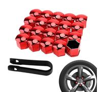 Genérico for Tyre Nuts, Car Wheel Lug Nut Cover, Protective Cover for Tyre with Removal Tool, Spare Dust Cover, 17 mm, 19 mm