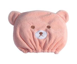 Genérico for Wet Hair | Cartoon Bear Shower Towel | Quick Absorption Microfiber Shower Turban for Women, Men & Kids, Hair Wrap