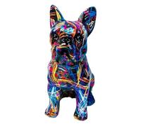 Genérico French Bulldog Statue - Figure Art Creative Resin Craft, Animal Sculpture Home Decor Piece, Colorful Touch Bright Colors Long Lasting, Excellent