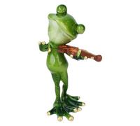 Generico Frog Figurines - Cartoon Frog Ornament | Novelty Cute Frog Garden Statue | Musician Frog & Guitar | Resin Outdoor Figurine | Decoration