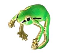 Generico Frog Shaped Ring - Adjustable Alloy With Polished Silver Finish, Accessory For Creatures With A Retro Aesthetic, Unique Sculpture Of Textured Wildlife | Fascinating Jewelry Co,