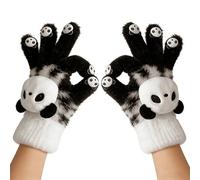 Generico Full-fingered Gloves | Soft Cute Casual Panda | Cycling Knitted Full-Fingered Gloves, for Adults Teens Commuting Travel Adventure Family Outings School Cycling