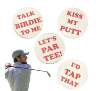 Generico Fun Golf Markers - Effortless Multipurpose Easy to Use, Hat Clip, with Ball Indicator, 4 Pieces Word Games and | Outdoor Indoor Utility Cleanness Unique
