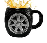 Generico Funny Coffee Glass | 3D Tyre Drink Table Decoration | 3D Coffee with Pattern - for Milk, Tea, Water, Home, Office, Camping, Parties and Gifts