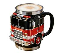 Genérico Funny Mugs for Men, Firefighter Stainless Steel Reusable Novelty Mug Funny Coffee Cup Gift for Birthday Parties Man Father Brother