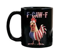 Genérico Funny Rooster Coffee Mug - 12 Oz Flag Chicken Ceramic Mug, Patriotic Chicken Mug, Microwave Safe Novelty Mug for Coffee, Tea, Milk, Hot Chocolate