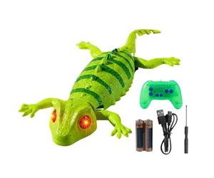 Genérico Gecko Robot Wall Scale - Soft Rubber 37 cm | Rechargeable Remote Control Toy for Children | 2 Modes Remote Control LED Lights Climber for Preschoolers Floor Vertical Pro Set