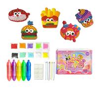 Genérico Gem Painting Kit | Educational & Fun Craft Supplies - Beginner Point Set Keychain Creation | For Boys Girls School Class Game