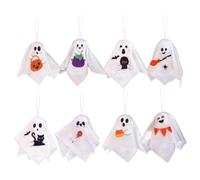 Generico Ghost Decorations for Tree - 8.9 x 3.9 cm Set of 8 Ghost Decorations Destiny Halloween | Decorations for Farm Parties Patio Garden Spooky Atmosphere