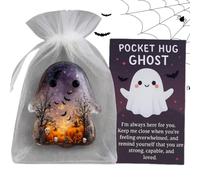 Generico Ghost Pocket Cards, Resin Mini Healing Charm | Cute Portable 4 x 4 cm 15 g Greeting, This Small Keepsake Provides Positive Encouragement For Friends And Family