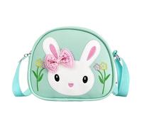 Genérico Girls' Portable Purse with Rabbit Print, Chest Backpack - for Hiking, Shopping, Home, School, Boys and Girls, Toys, green, Consulte la descripción