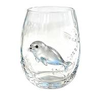 Genérico Glass Whiskey Glasses Decorative Lead-Free Glass | Handmade Glass Mug for Coastal Bar, Beach House, Dining Room, Hotel, Villa, Decorative, Cocktails, Soda, Beer