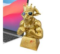 Genérico Goat Resin Statue: 5.51 Inch Comedy Figure, Desktop Decorative, Playful Winner with Construction | Living Room Use Pair