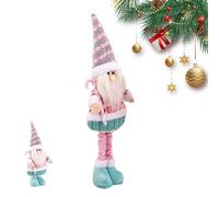 Genérico Goblin Christmas Decoration Collectible Figures in Pink Goblins Party Table Centers Retractable Christmas Party Store Fireplace Hotel Kitchen Shelf