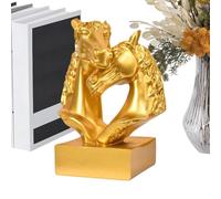 Generico Golden Double-Headed Animal Souvenir Statues | Horse Statue for the New Year - for Chinese New Year 2026, for Parties and Birthdays, Living Room, Shelf, Fireplace