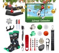 Generico Golf Kalender | Golf Advent Kalender | 24 Tage Geschenkset | Countdown Kalende mit Bällen Tees Zubehör für Weihnachten Erwachsene Anfänger Liebhaber Freund Vater Papa Enthusiast