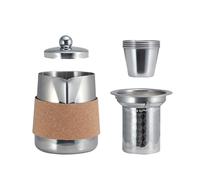 Generico Gong Fu Tea Set - Stainless Steel Kettle with Colander, Separate Cups and Carry Bag | Portable Tea Service for Home, Picnic and Hiking