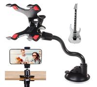Generico Gooseneck Guitar Phone Stand, for Bass Guitar, Mobile Phone Stand for Bass - for Beginner Students Professional Guitarists Home Live Streaming Studio