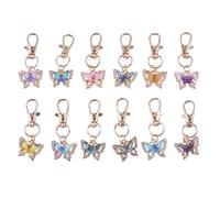 Genérico Gradient Keyring | 12 Pieces of Gradient Rainbow Resin - Keyring for Children's Backpack | for Teenage Girls Family Friends Parties Weddings Cars Suitcases Home School