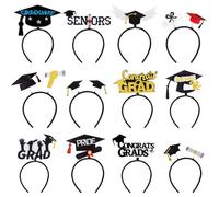 Generico Graduation Hat, Graduation Hat Headband - 12 Pieces Comfortable Graduation Headband,Event and Party Supplies for College Senior Class Celebrate Costume Event