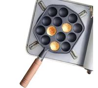 Genérico Grill Pan - Grill Pans Without 33x18x3cm, Cast Iron Griddle Pans, 14 Holes Japanese Octopus Balls, Cooking Pan For Stove A
