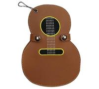 Generico Guitar Pick Holder - Organizer for Picks with 17 Compartments, Keyring in for Guitar Case - for Musicians Electric Bass Guitar Ukulele, brown, riferimento alla descrizione, Please refer