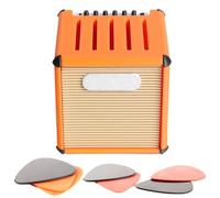 Generico Guitar Pick Storage: Amplifier Style Stand, 3D Printed Showcase, Large Capacity Organizer, Musician Box, Guitar Pick Case Ideal for Bassists, Orange, riferimento alla descrizione, Please