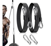 Generico Gym Cable - 2 Pieces Ergonomic Durable Yoga - Extension Machine Fitness Cables for Training Legs Back Arms Triceps Traveling Pull-Down Remator Curl Squat Flat Bench