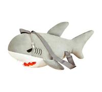 Generico HAI Backpack Shark Plush | Unique Shark -plüsch -Backpack, School for Kids, Home Kindergarten Decoration, Soft Aesthetic Students Books Children Adults, Gray, riferimento alla