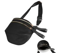 Genérico Half Moon Shape Nylon Handbag | Adjustable Strap Handbags | Handbag | For Women And Girls In Daily Use, Shopping, Work, School, Leisure And Business Meetings, Black/White, Consulte la