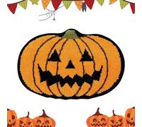 Genérico Halloween Bath Mat - Spider Web Bath Mat | Super Absorbent Black Rug | Spooky Bathtub Mat, Halloween Decor for Front Door and Bathroom