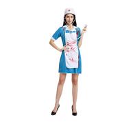 Genérico Halloween Bloody Nurse Costume - Nurse Costume for Halloween Party - Costumes and Cosplay Supplies for Kids, Girls, Youth, Men and Women