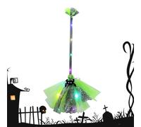 Generico Halloween Broom Accessory | LED Illuminated Cosplay by Hand - Broom for Halloween Party Costume, for Students Teenagers Adults Home ta Cemetery Party Escape Room