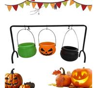 Genérico Halloween Candy Bowl, Witch Cauldron Treats Stand, 3 Pieces Decorative Bowl with Stands for Parties Weddings Outdoors Buffet Kitchen