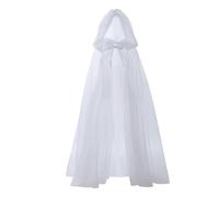 Genérico Halloween Hooded Cloak Witch Hooded Cloak - Long Haunted - Performance Costume, Cloak, Tulle Sheer Cape for Halloween Role Play Performance