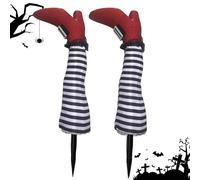 Generico Halloween Legs Garden Stakes - Funny Outdoor Decorations Stakes Style 2 Pieces | Halloween Decoration Elements Patio Balcony Party