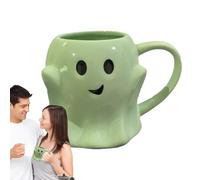 Genérico Halloween Mug | 440ml Ceramic Ghost Mug | Reusable For Drinks Tea Home Kitchen Dorm College Daily Routine Game Night