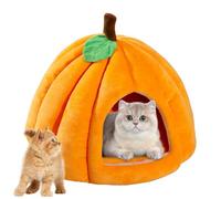 Genérico Halloween Pet Bed - Pumpkin Shaped Cats Cozy Cave | Durable Plush Material with Comfortable Fit Feature, Pet Supplies for The H