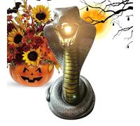 Generico Halloween Snake , Scary Snake Figurine Lamp, 7.87inches Decorative LED Nightlight with Spooky Glow for Bedroom Dorm Study Desk, Creepy Yet Stylish Room Decor Accent