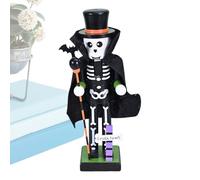 Genérico Halloween Wood Nussknacker - Büro Kürbis Hexe Nussknacker Deko Statue | Füllmaterial Für Goodie-Tüten Halloween Tischdekoration Für Fenster Kaminsims Kamin Und Dekoration Für Das