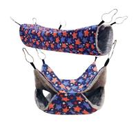 Generico Hammock Hammock - Squirrel Love 2 Pieces | Bed for Tiny Breed in Home Cage Hedgehog Mice Small Animals Living Room Enrichment