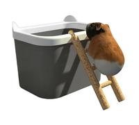 Genérico Hamster Bath - Accessory for Pets with Ladder - Bath with Gerbil in Cage, Toy for Playing Dig Search Home Travel