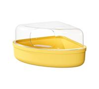 Generico Hamster Bathtub - 23 cm PC | Transparent Funny Cheese-Shaped Bath - for Small Pets Cage for Playing Exploring Hiding the Toilet for Gerbill