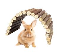 Generico Hamster Bridge, Natural Wood Portable Play Bridge Toy for Animals, Exercise, and Finding Food in Inner Cage
