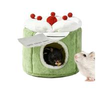 Genérico Hamster Houses Warm Cage with Chew Proof Fabric Tag Bed for Winter Rabbits | for Bunny Pet Ferret Animal Small Chinchilla Squirrel Hideaway Shelter p
