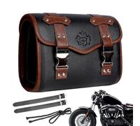 Generico Handlebar bag, leather saddle bags for motorcycles, universal front wheel saddle, handlebar, protective cover to protect your belongings from rain.